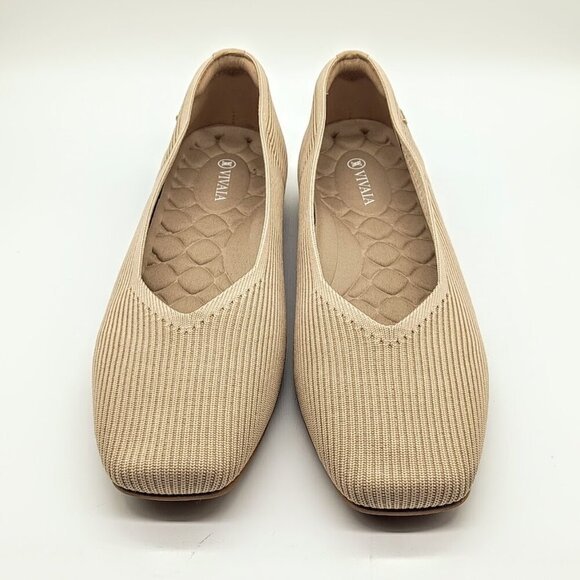 VIVAIA Women's Cream Flats - Picture 3 of 9